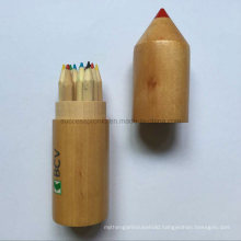 Promotion Color Pencil Set in Wooden Tube with Customized Logo